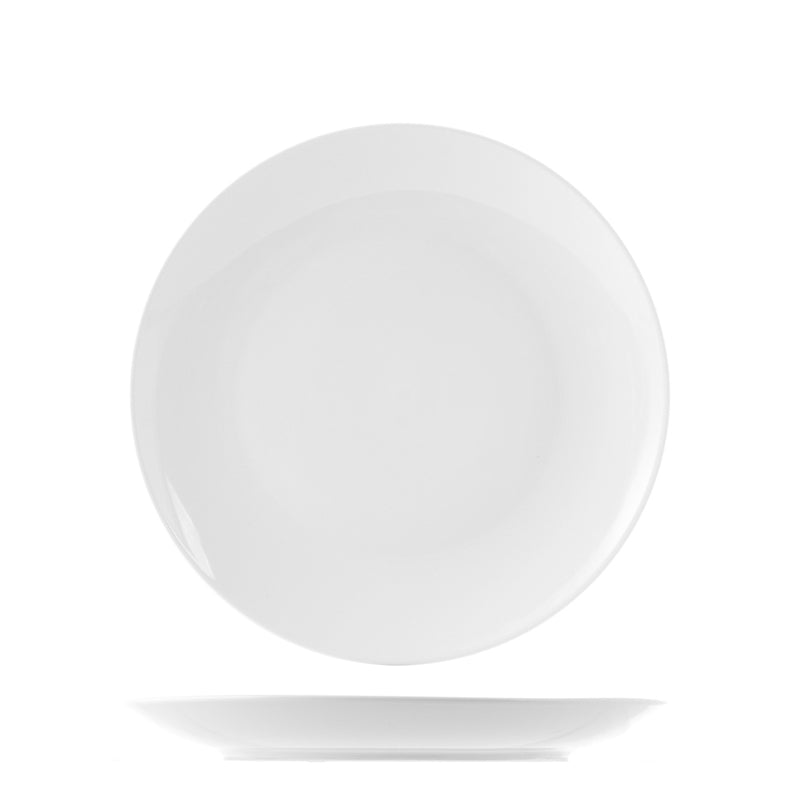 Servizio piatti 18 pezzi in porcellana bianca